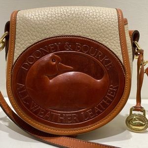 Dooney & Bourke Cream and Brown Crossbody Bag